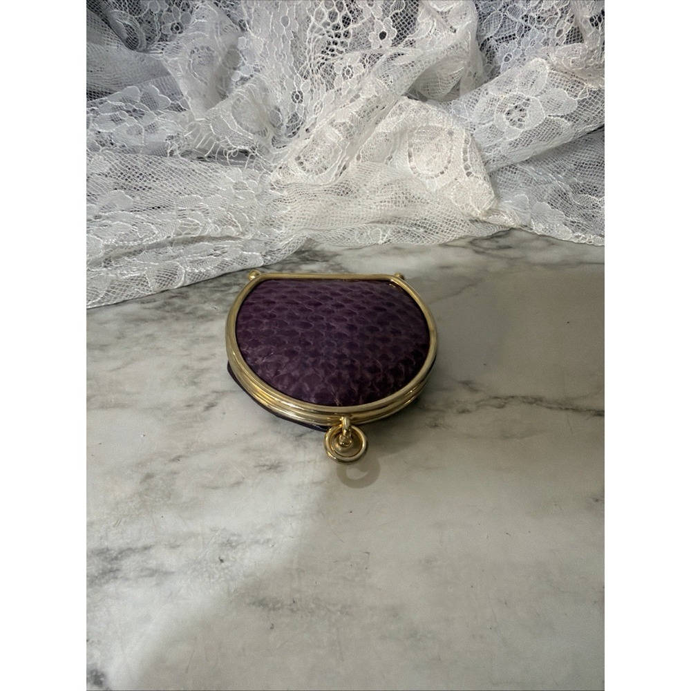 Neiman Marcus Spain  Leather Coin Purse Expandable  Vintage (A3171) - Picture 5 of 8